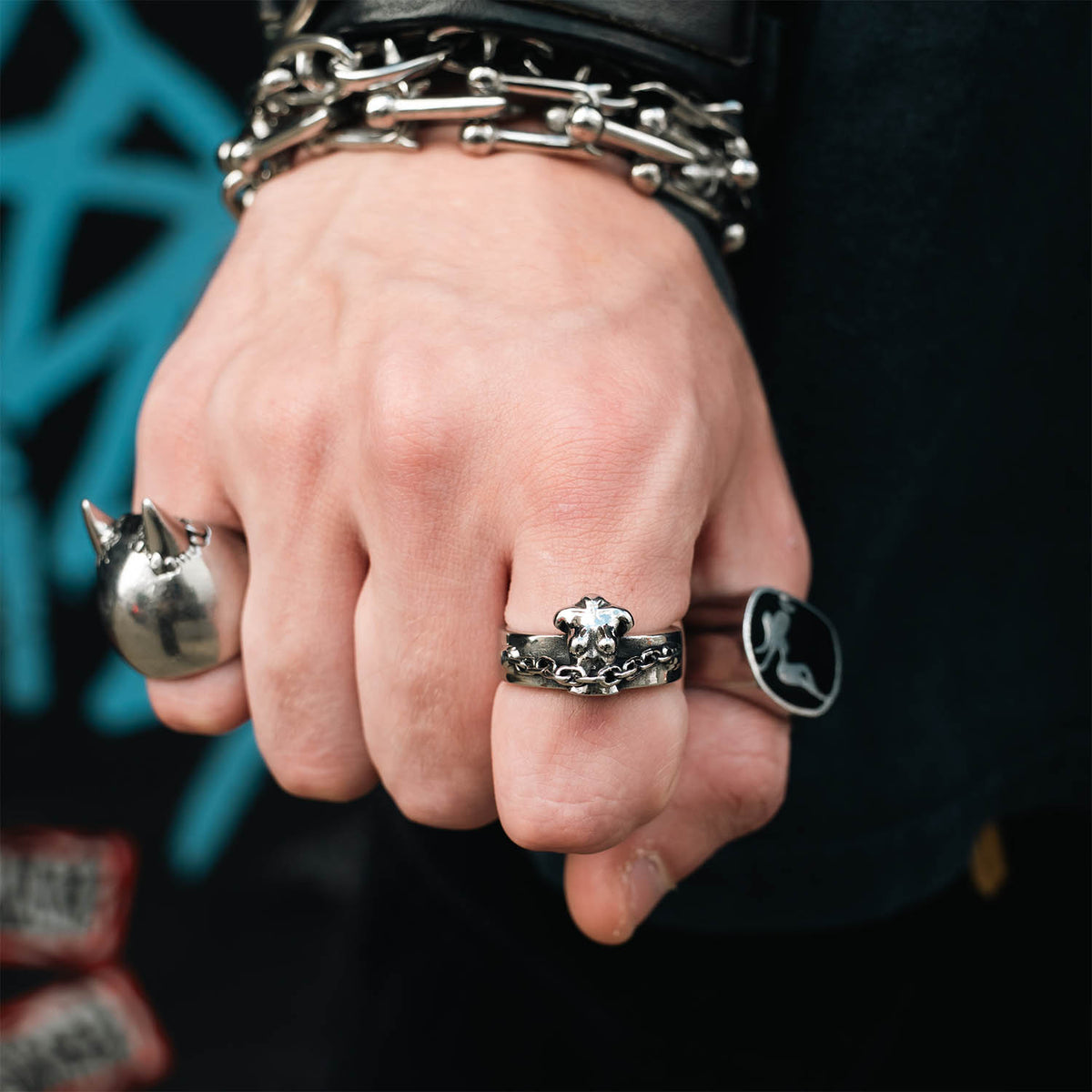 Chained Up Bondage Ring ring Personal Fears Personal Fears Chained Up Ring | Alternative Jewelry | Goth Rings
