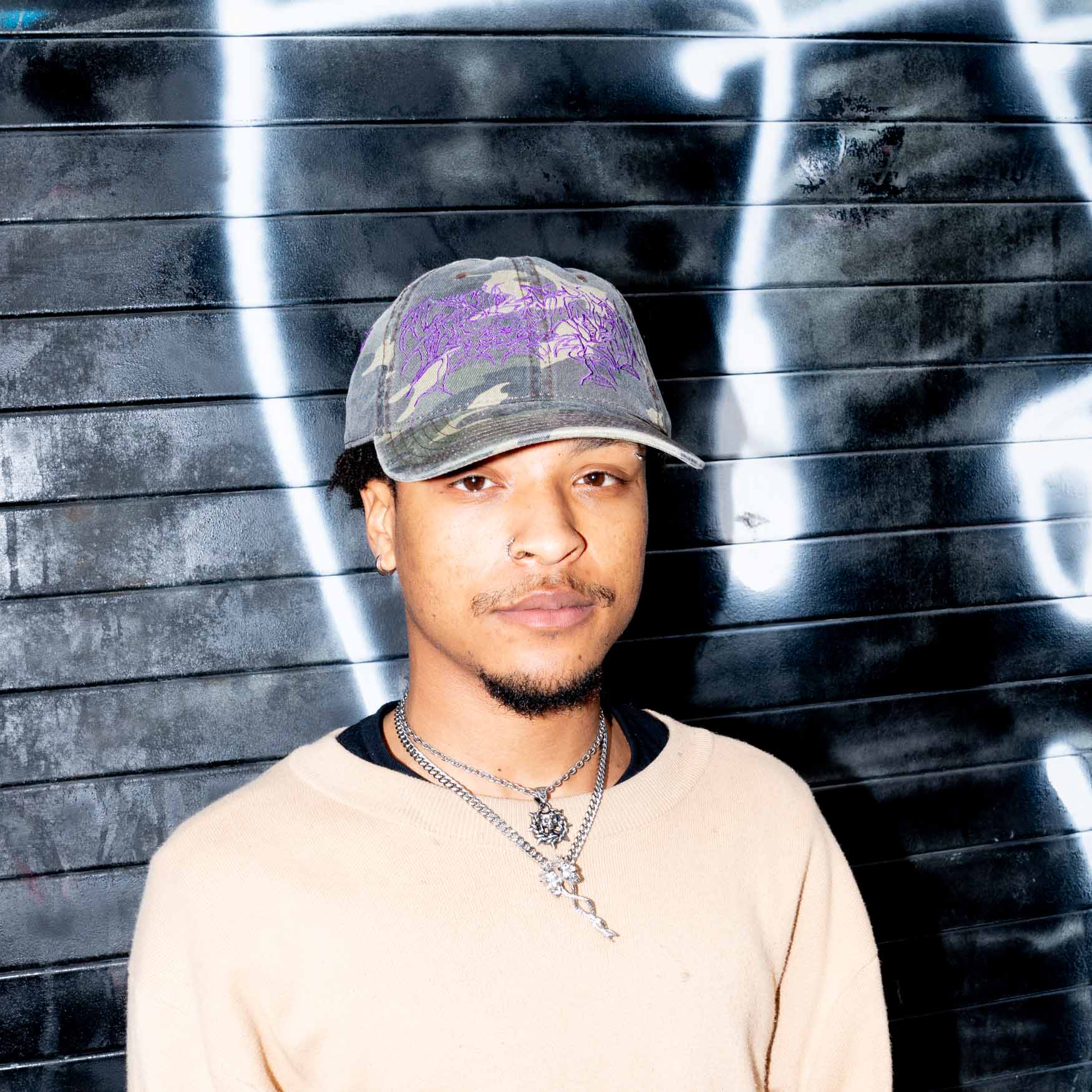 AntiStyle Hat - Camo / Purple Hat Personal Fears Personal Fears AntiStyle Hat - Camo / Purple - Distressed Camouflage