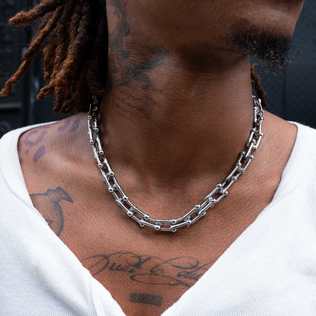 Lilith Link Necklace Necklaces Personal Fears Personal Fears Lilith Link Necklace - Stainless Steel - Horned Links