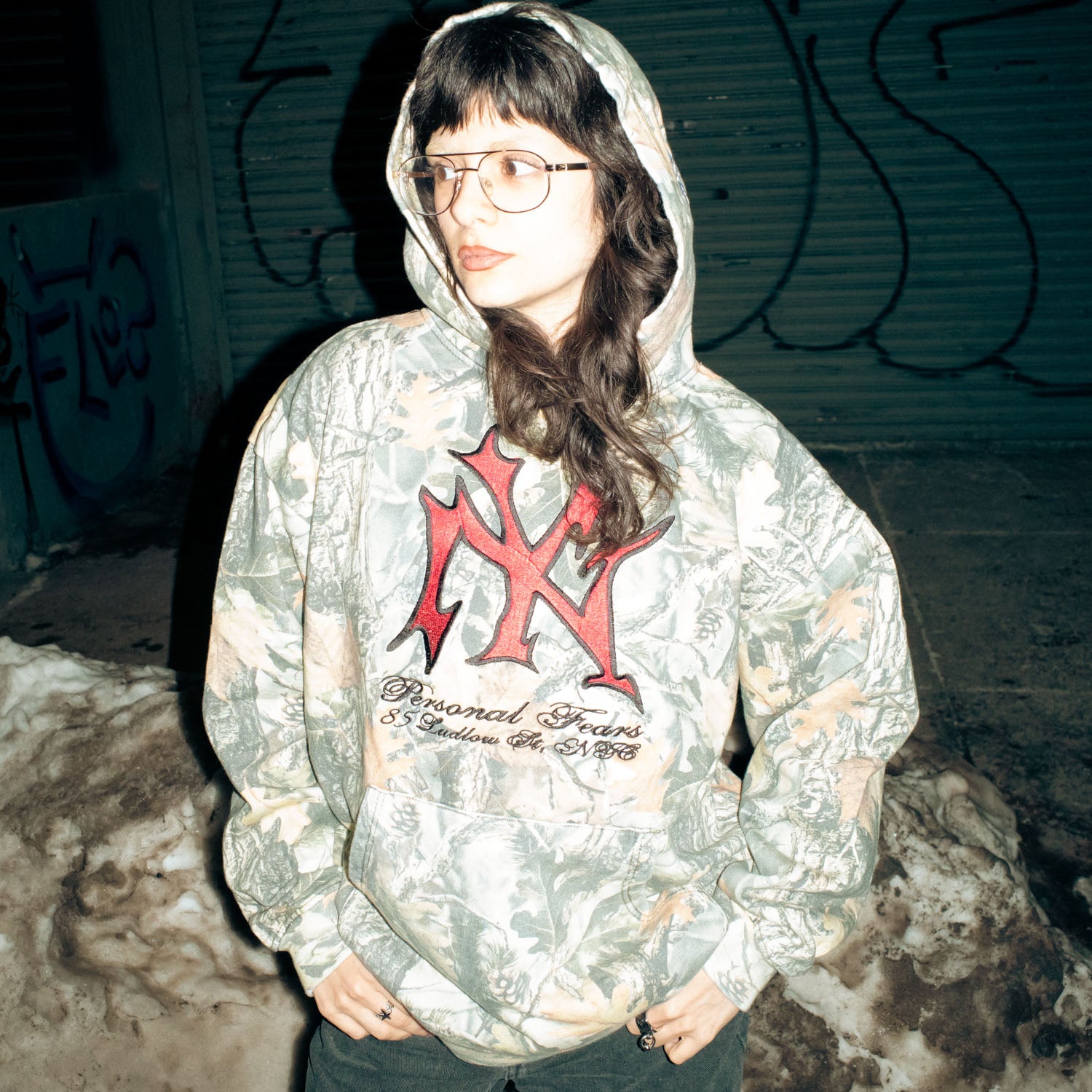 Embroidered NY Hoodie - Camo hoodie Personal Fears Personal Fears Embroidered NY Hoodie - Camo | Limited Edition New York Sweatshirt