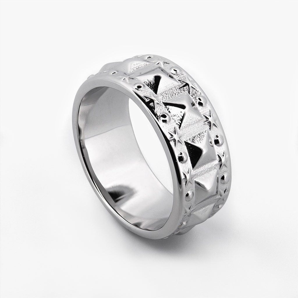 Studd Ring Rings Personal Fears Personal Fears Studd Ring - Rapper Belt Ring - Spikes and Stars