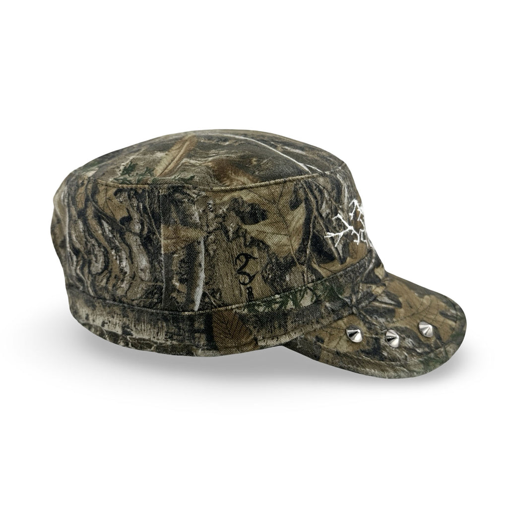 Comrade Hat - Camo Hat Personal Fears Personal Fears Comrade Hat - Camo | Hand Studded and Distressed Cadet Hat