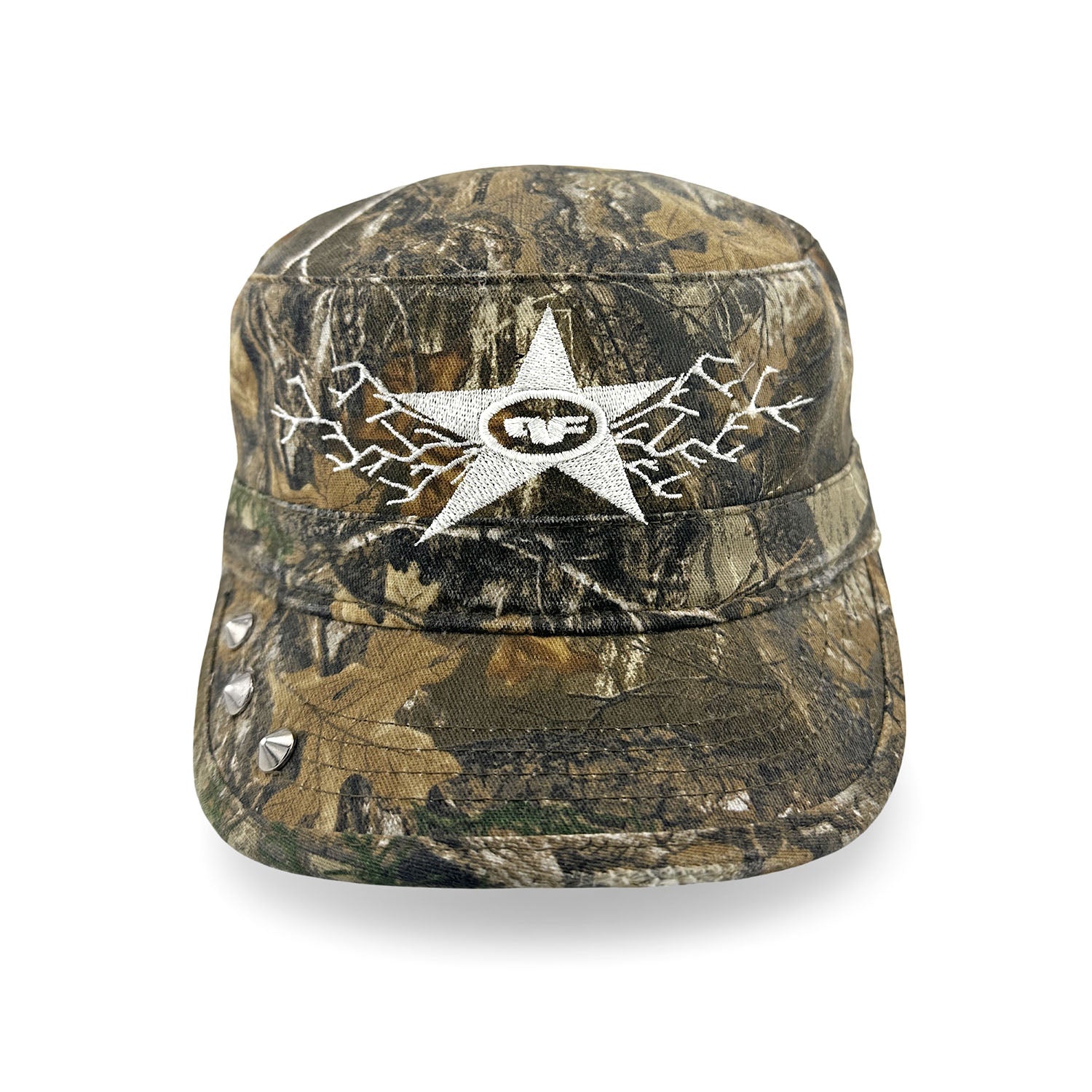 Comrade Hat - Camo Hat Personal Fears Personal Fears Comrade Hat - Camo | Hand Studded and Distressed Cadet Hat