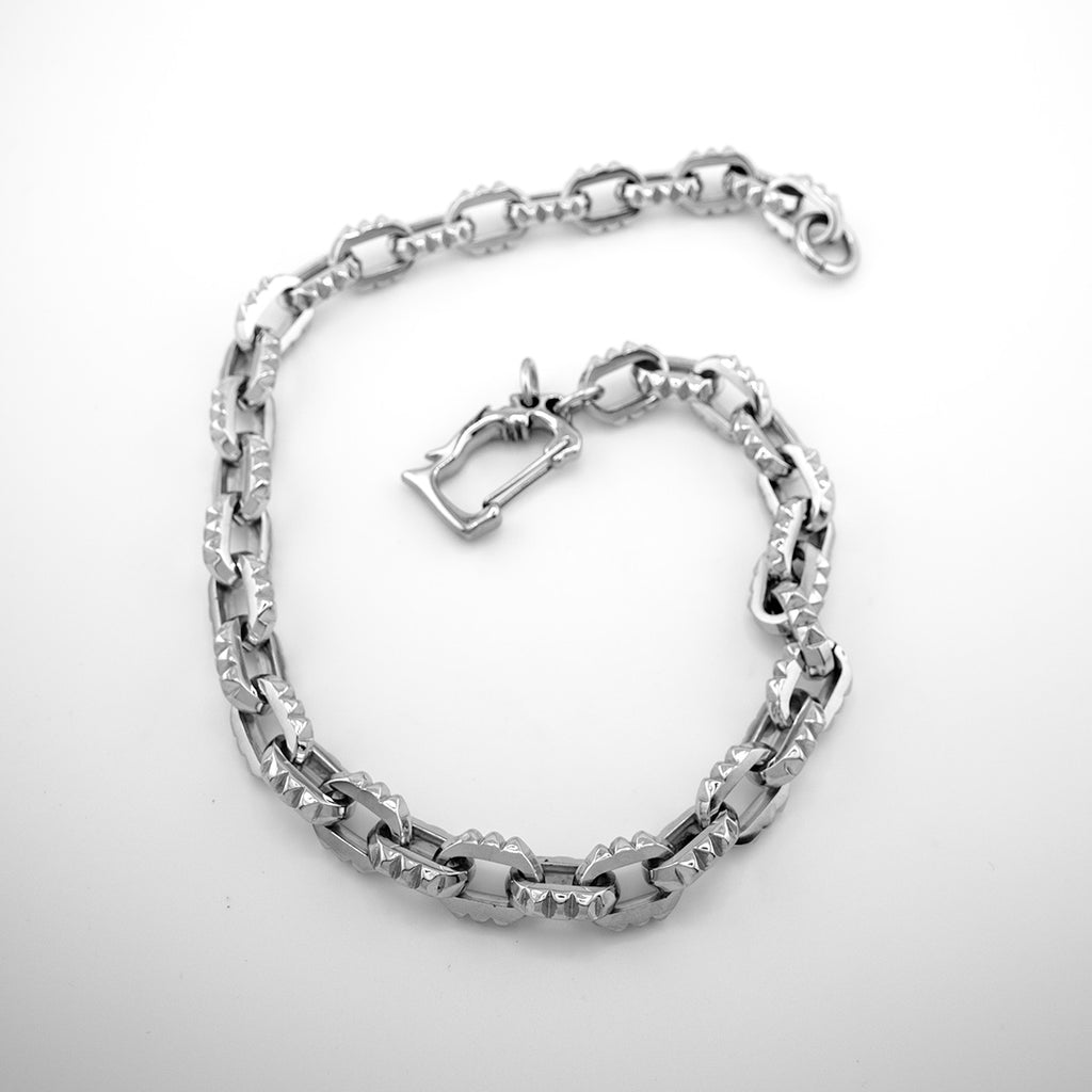 Crusher Link Necklace Necklaces Personal Fears Personal Fears Crusher Link Necklace | Spiked Rolo Links | Stainless Steel Chain