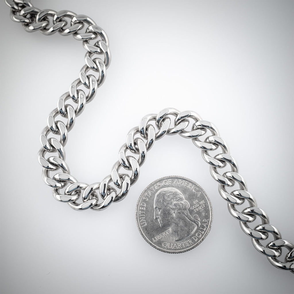 9mm Cuban Link Chain Necklaces Personal Fears Personal Fears 9mm Cuban Link Chain | Stainless Steel | Mens Necklace