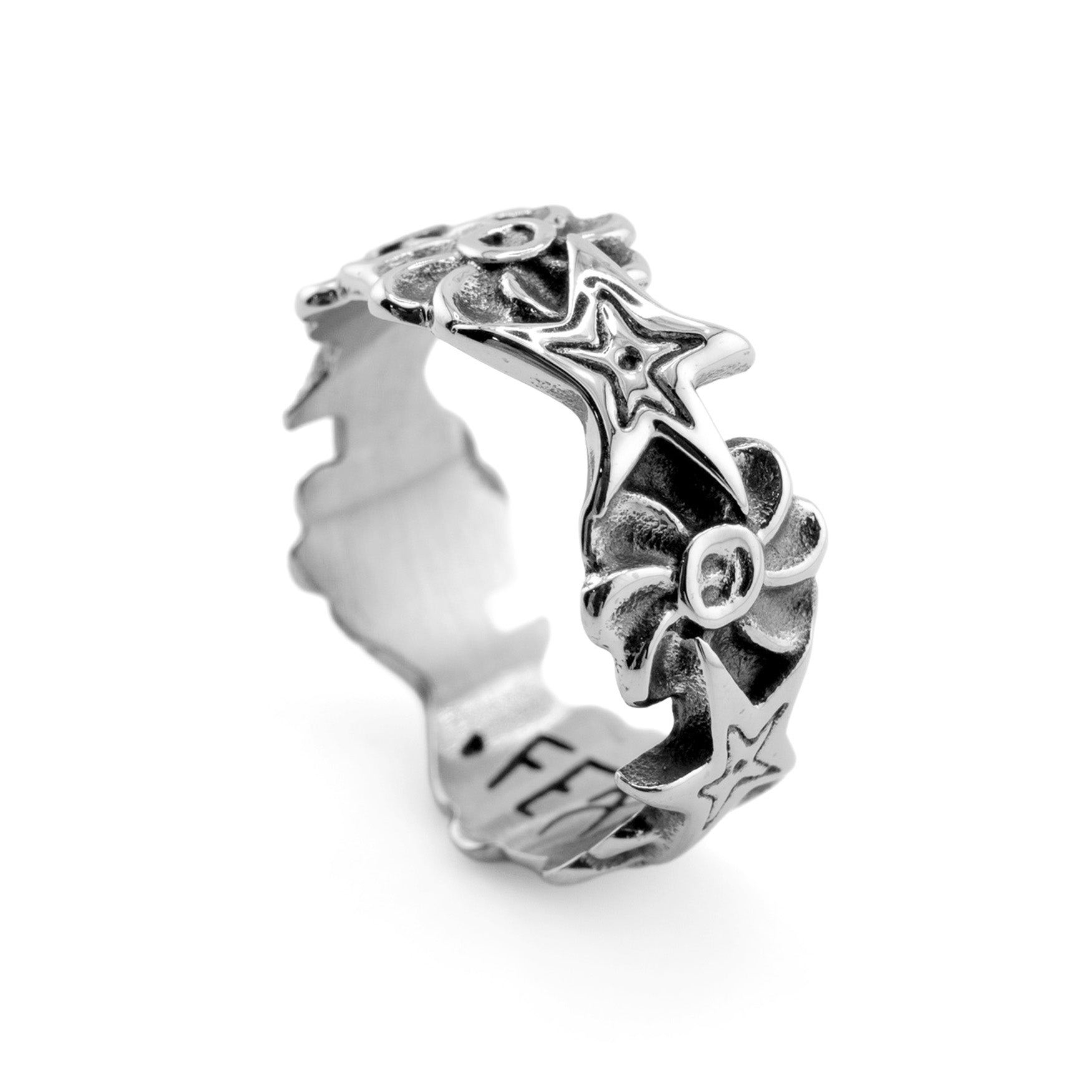 Daisy Chain Ring - Stainless Steel