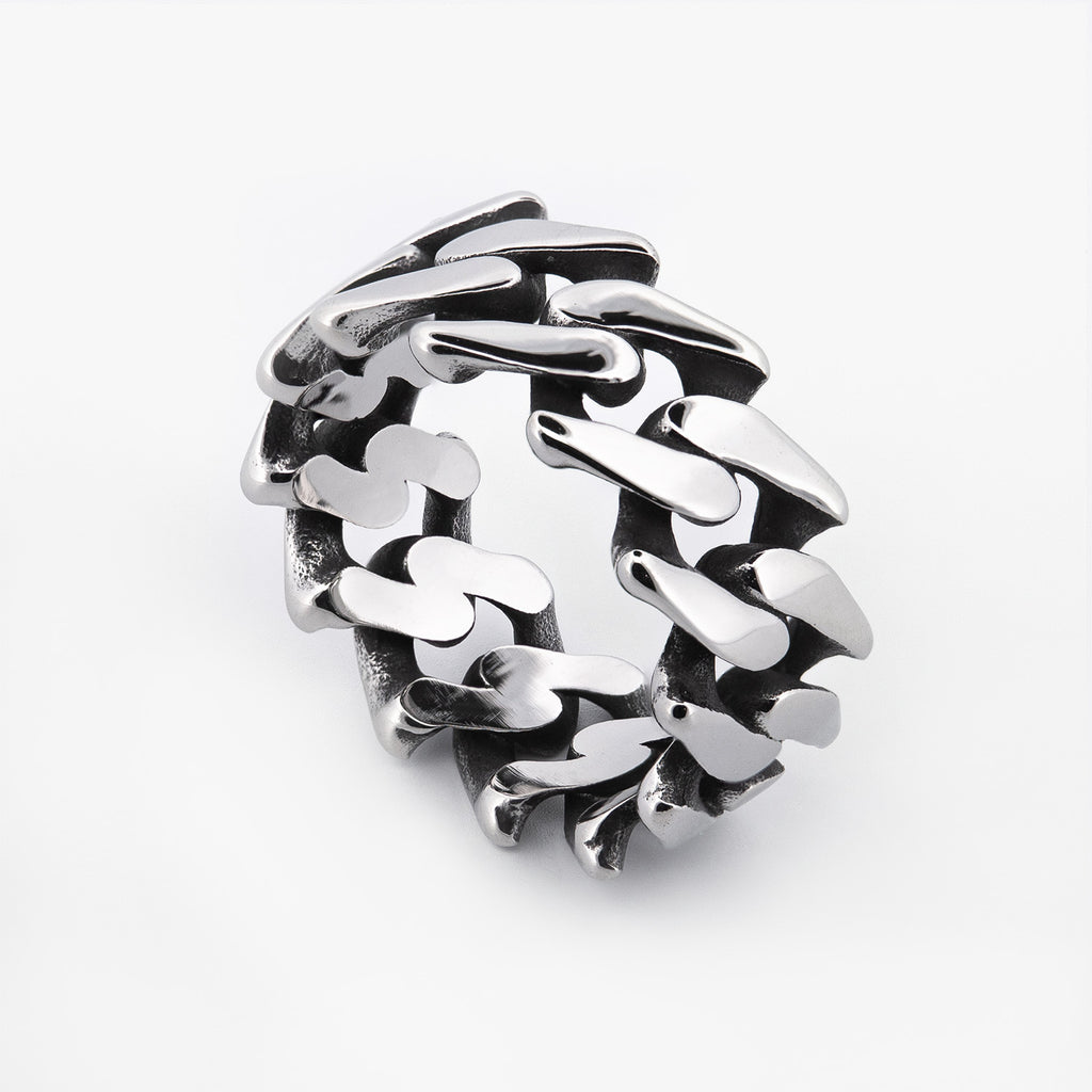 Guantanamo Ring ring Personal Fears Personal Fears Guantanamo Ring - Cuban Link Ring - Classic Men's Rings - Spike