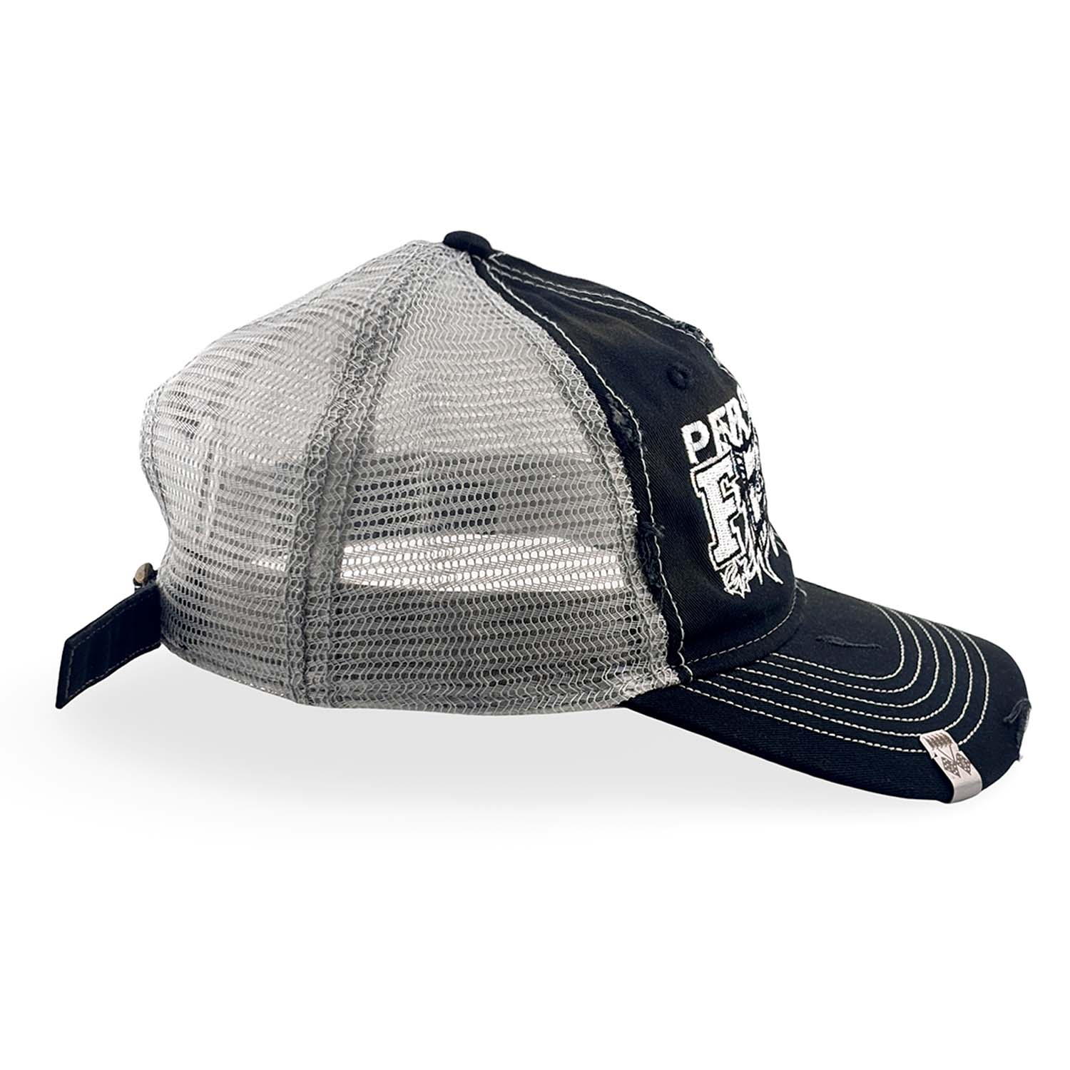 Ludlow Hat - Faded Black Hat Personal Fears Personal Fears Ludlow Hat - Faded Black | Distressed w/ Logo Brim Clasps