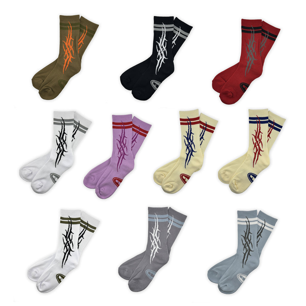 Tribal Skate Socks V3  Personal Fears Personal Fears Tribal Skate Socks V3 | Cyber Sigilism Style