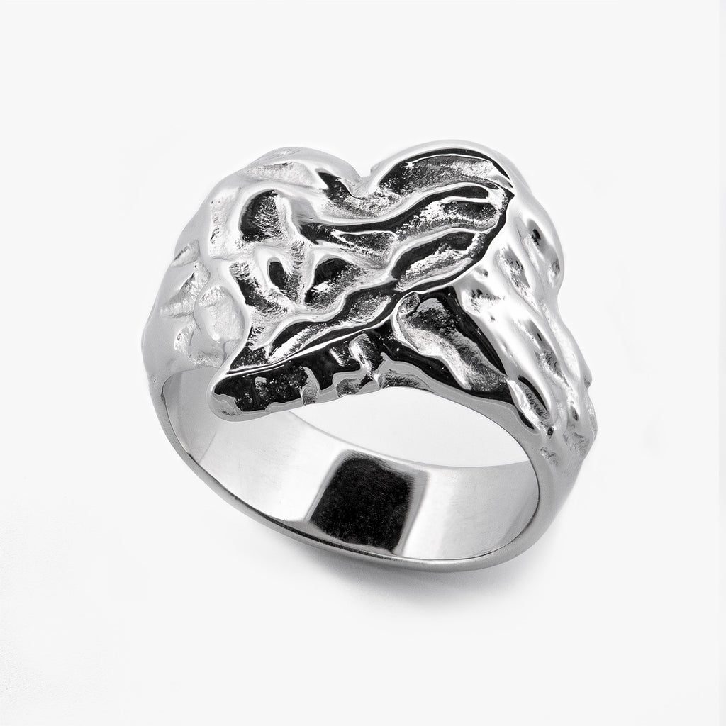 Molten Heart Ring Rings Personal Fears Personal Fears Molten Heart Ring - Unisex Promise Ring - Alternative Jewelry