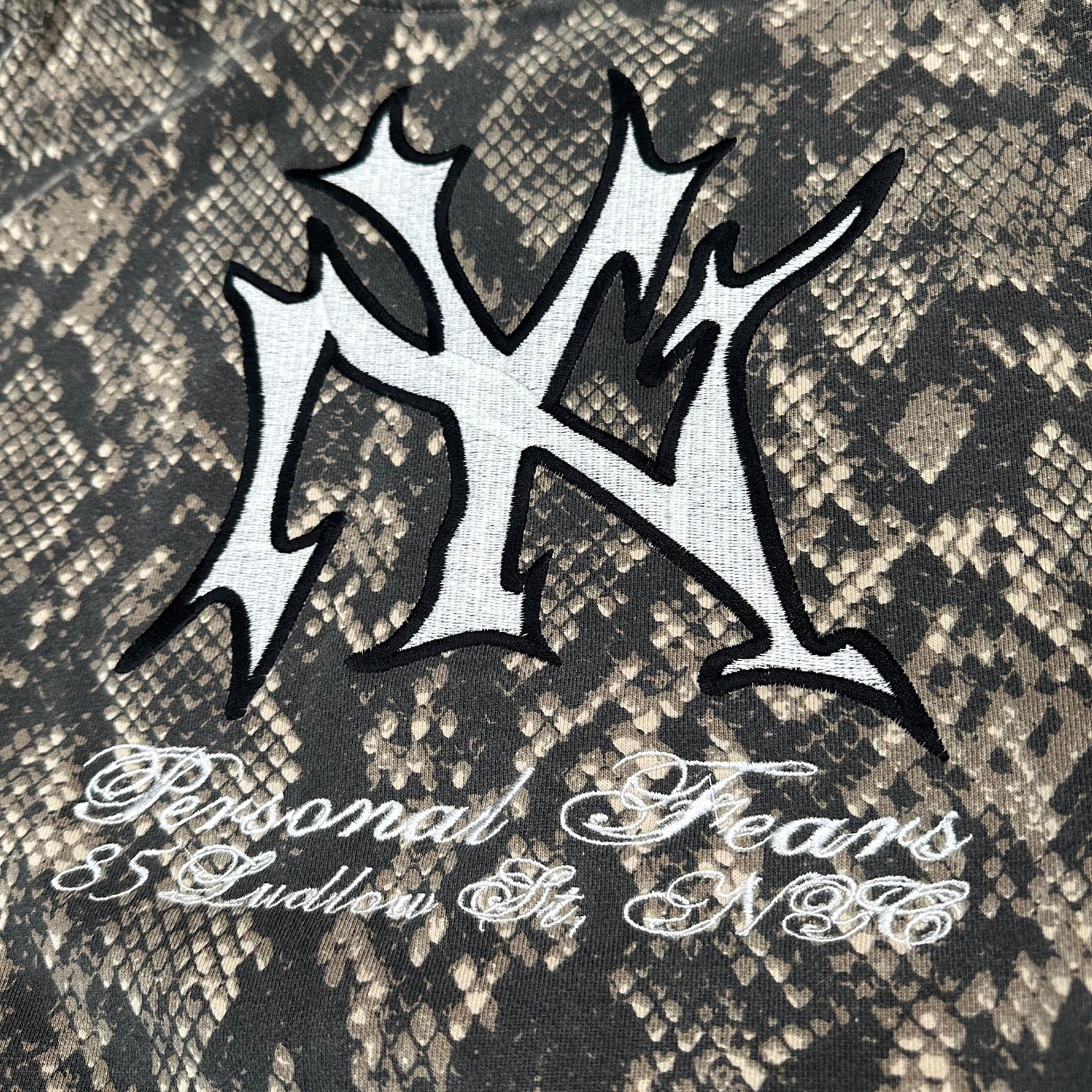 Embroidered NY Hoodie - Snakeskin hoodie Personal Fears Personal Fears Embroidered NY Hoodie - Camo | Limited Edition New York Sweatshirt