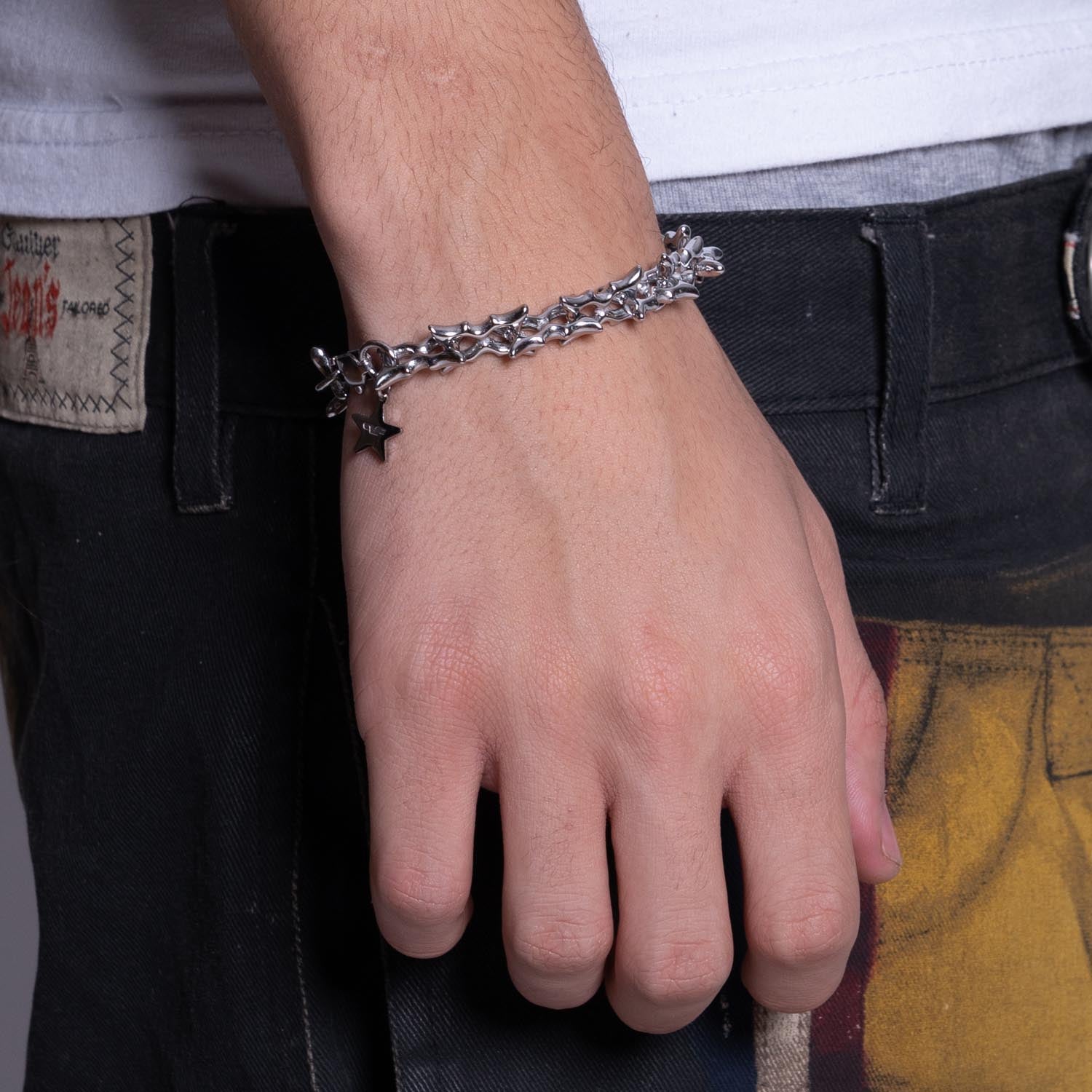 Cyber Link Bracelet Bracelets Personal Fears Personal Fears Cyber Link Bracelet | Spiked Chain - Organic Digital Form