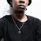 Tribal Star of David Pendant Necklaces Personal Fears Personal Fears Tribal Star of David Pendant - Tattoo Style Jewelry - Stainless Steel