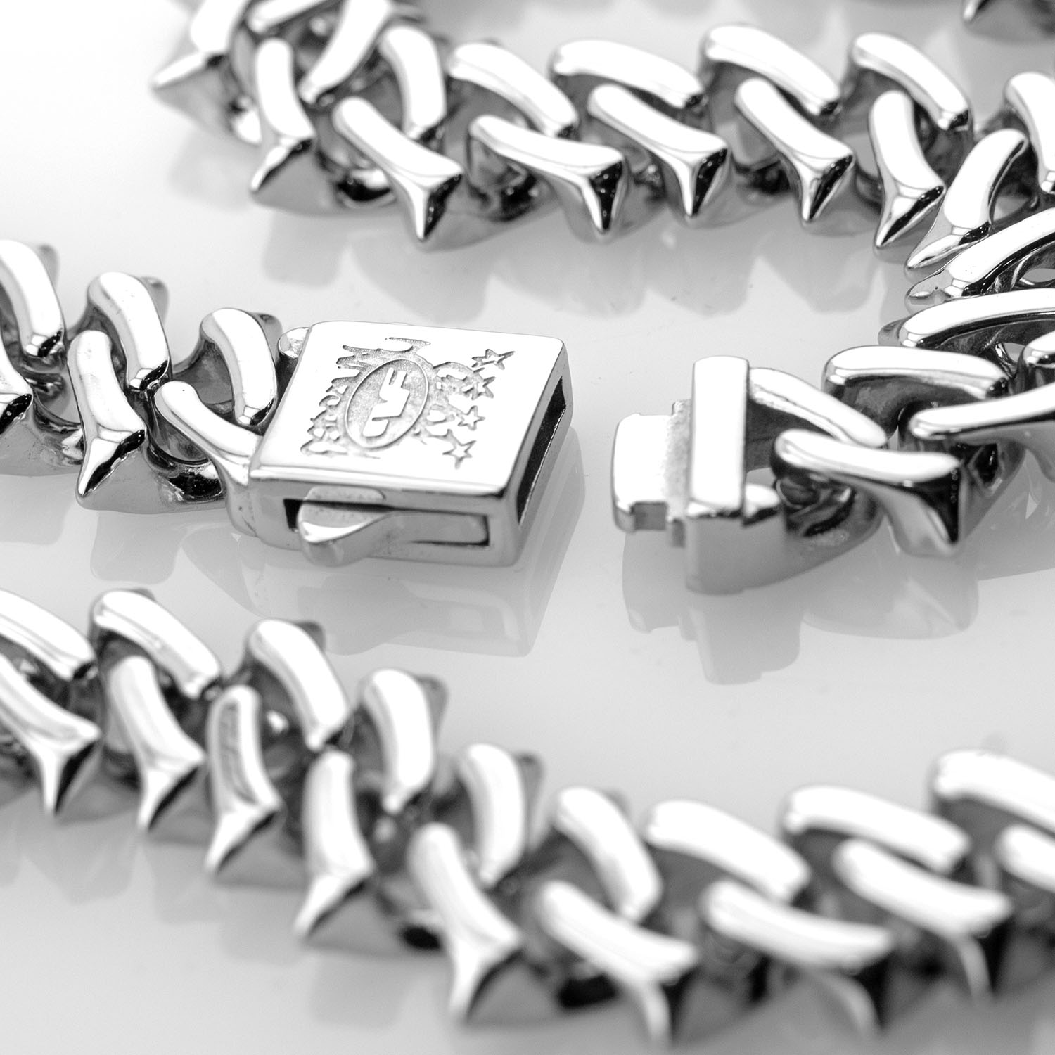 Raptor Link 2.0 XL Necklace Necklaces Personal Fears Personal Fears Raptor Link 2.0 XL Necklace  | Stainless Steel | Spiked Cuban Link