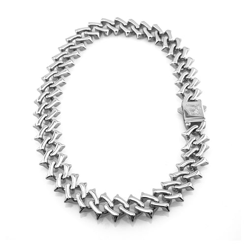Raptor Link 2.0 XL Necklace Necklaces Personal Fears Personal Fears Raptor Link 2.0 XL Necklace  | Stainless Steel | Spiked Cuban Link