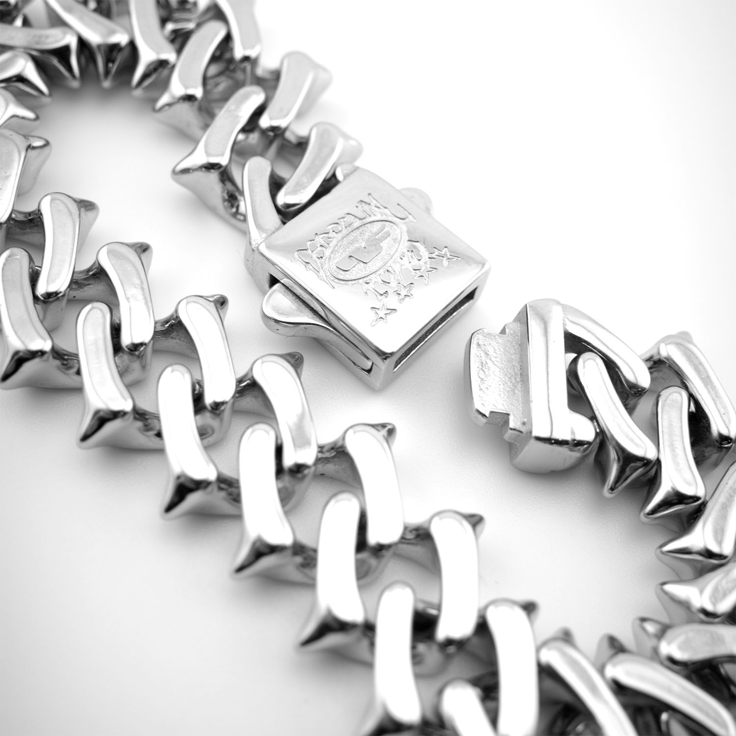 Raptor Link 2.0 Bracelet Bracelets Personal Fears Personal Fears Raptor Link 2.0 Bracelet  | Stainless Steel | Spiked Cuban Link