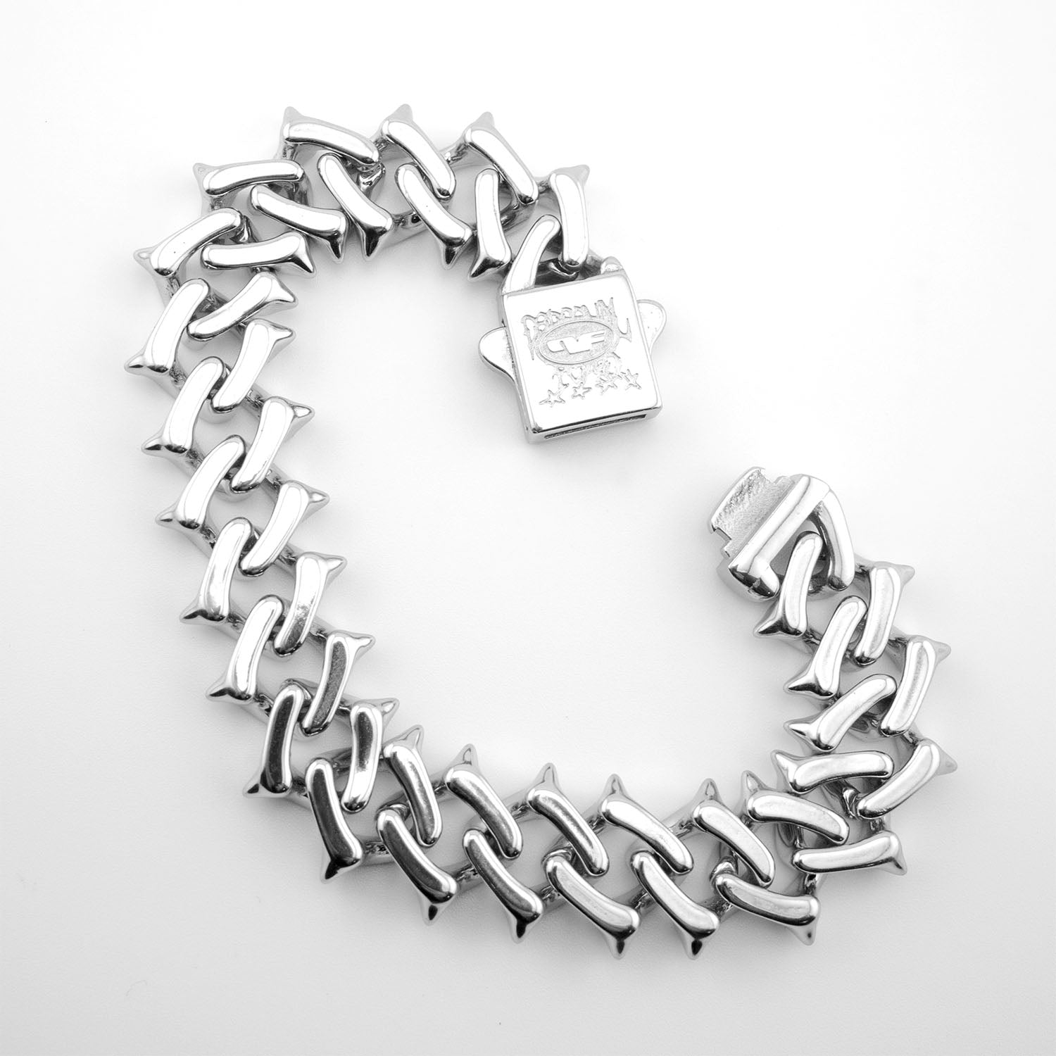 Raptor Link 2.0 Bracelet Bracelets Personal Fears Personal Fears Raptor Link 2.0 Bracelet  | Stainless Steel | Spiked Cuban Link