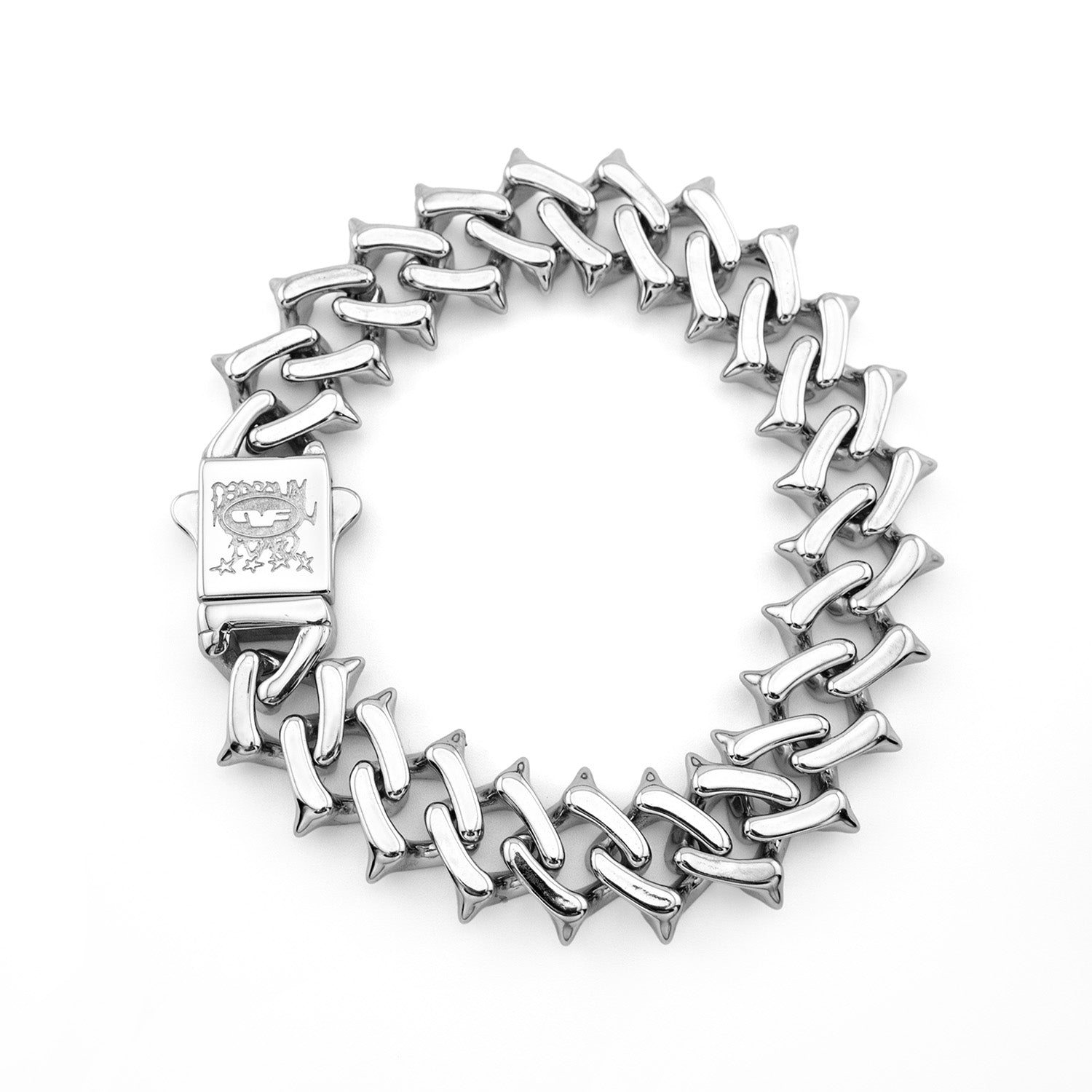 Raptor Link 2.0 Bracelet Bracelets Personal Fears Personal Fears Raptor Link 2.0 Bracelet  | Stainless Steel | Spiked Cuban Link