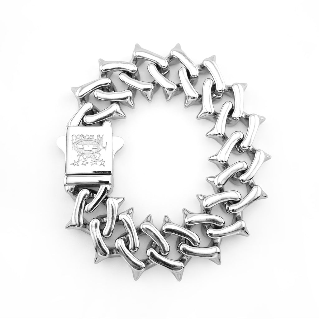 Raptor Link 2.0 XL Bracelet Bracelets Personal Fears Personal Fears Raptor Link 2.0 XL Bracelet | Stainless Steel | Spiked Cuban Link