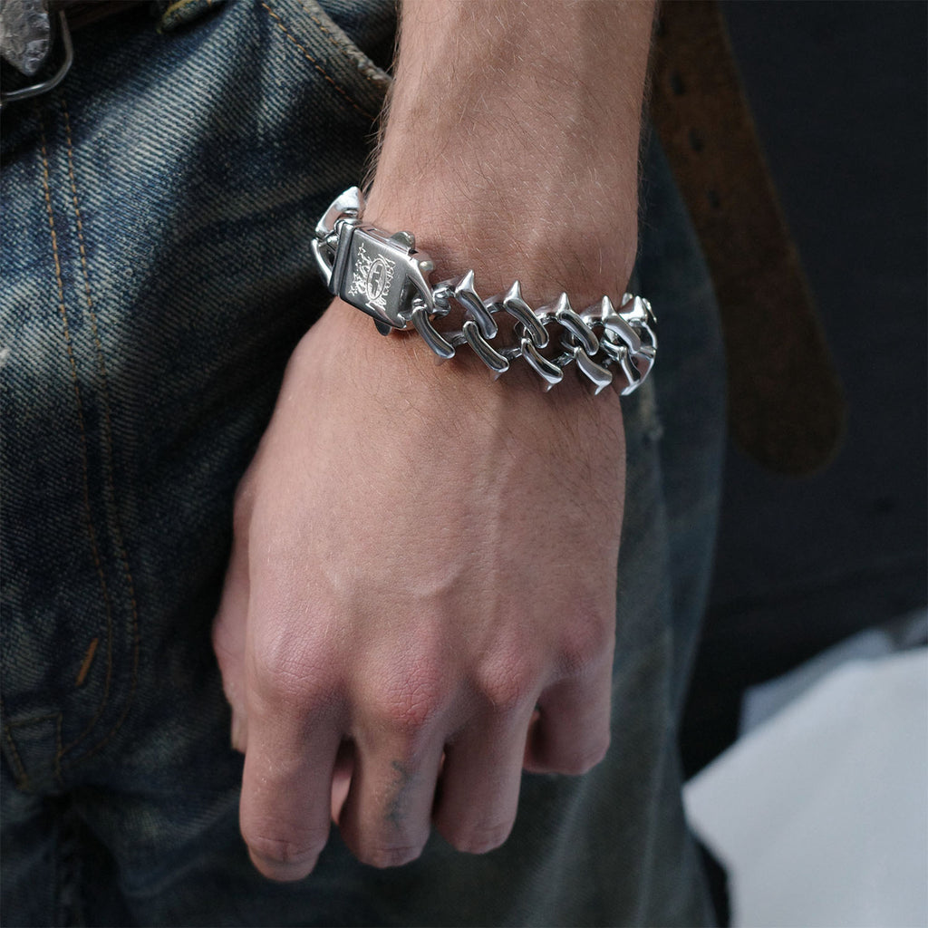 Raptor Link 2.0 XL Bracelet Bracelets Personal Fears Personal Fears Raptor Link 2.0 XL Bracelet | Stainless Steel | Spiked Cuban Link