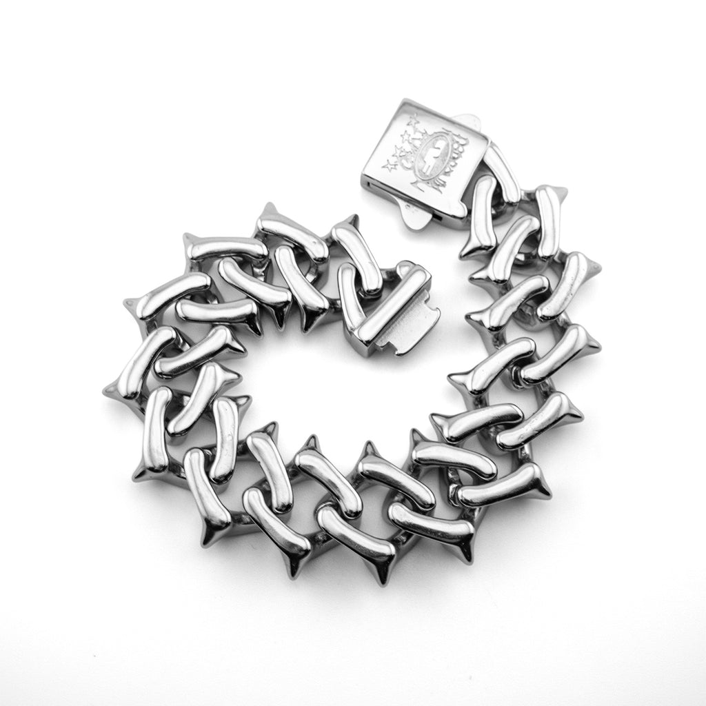 Raptor Link 2.0 XL Bracelet Bracelets Personal Fears Personal Fears Raptor Link 2.0 XL Bracelet | Stainless Steel | Spiked Cuban Link
