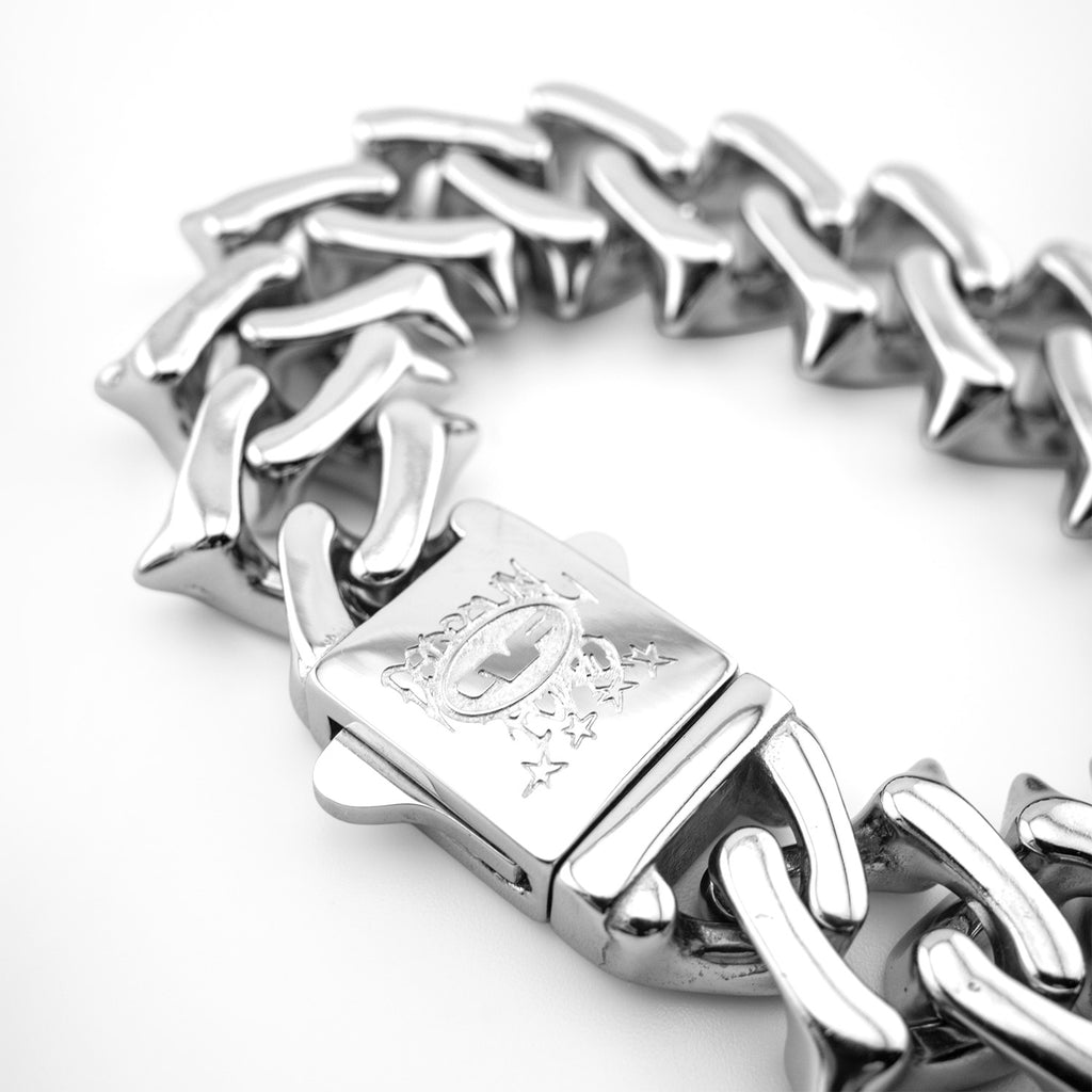 Raptor Link 2.0 XL Bracelet Bracelets Personal Fears Personal Fears Raptor Link 2.0 XL Bracelet | Stainless Steel | Spiked Cuban Link