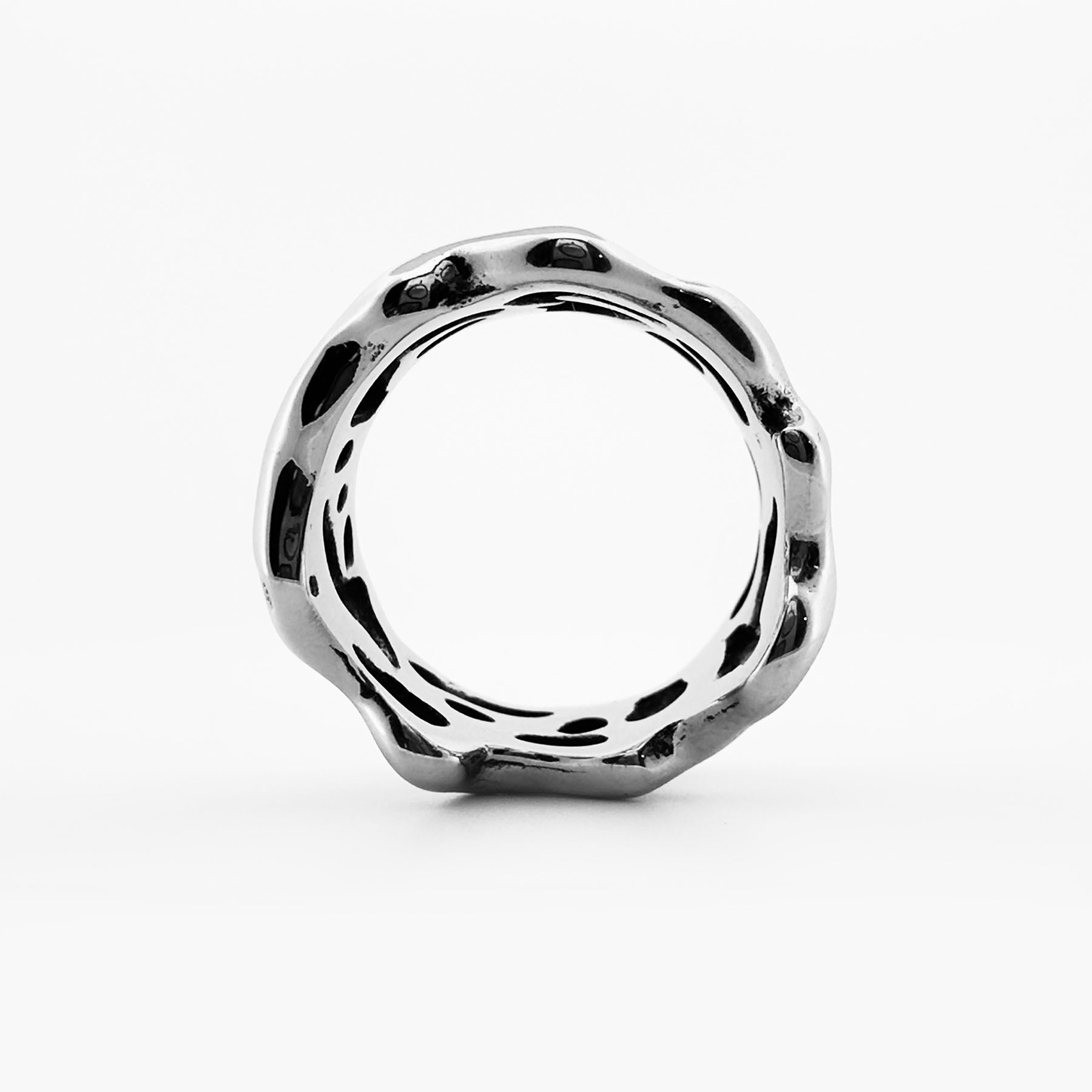 Anomaly Ring Rings Personal Fears Personal Fears Anomaly Ring | Fluid Ring Style | Molten Metal