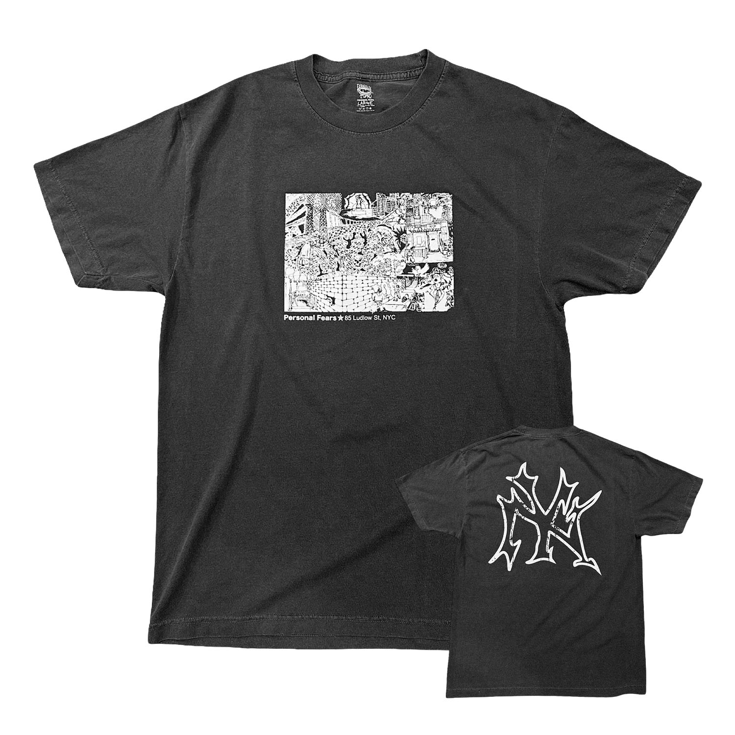Shop Tee - Faded Black Shirts & Tops Personal Fears Personal Fears 