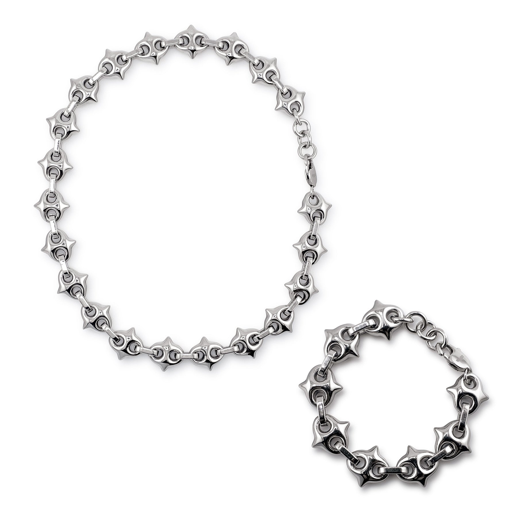 Spiked Gucci Chain & Spiked Gucci Bracelet