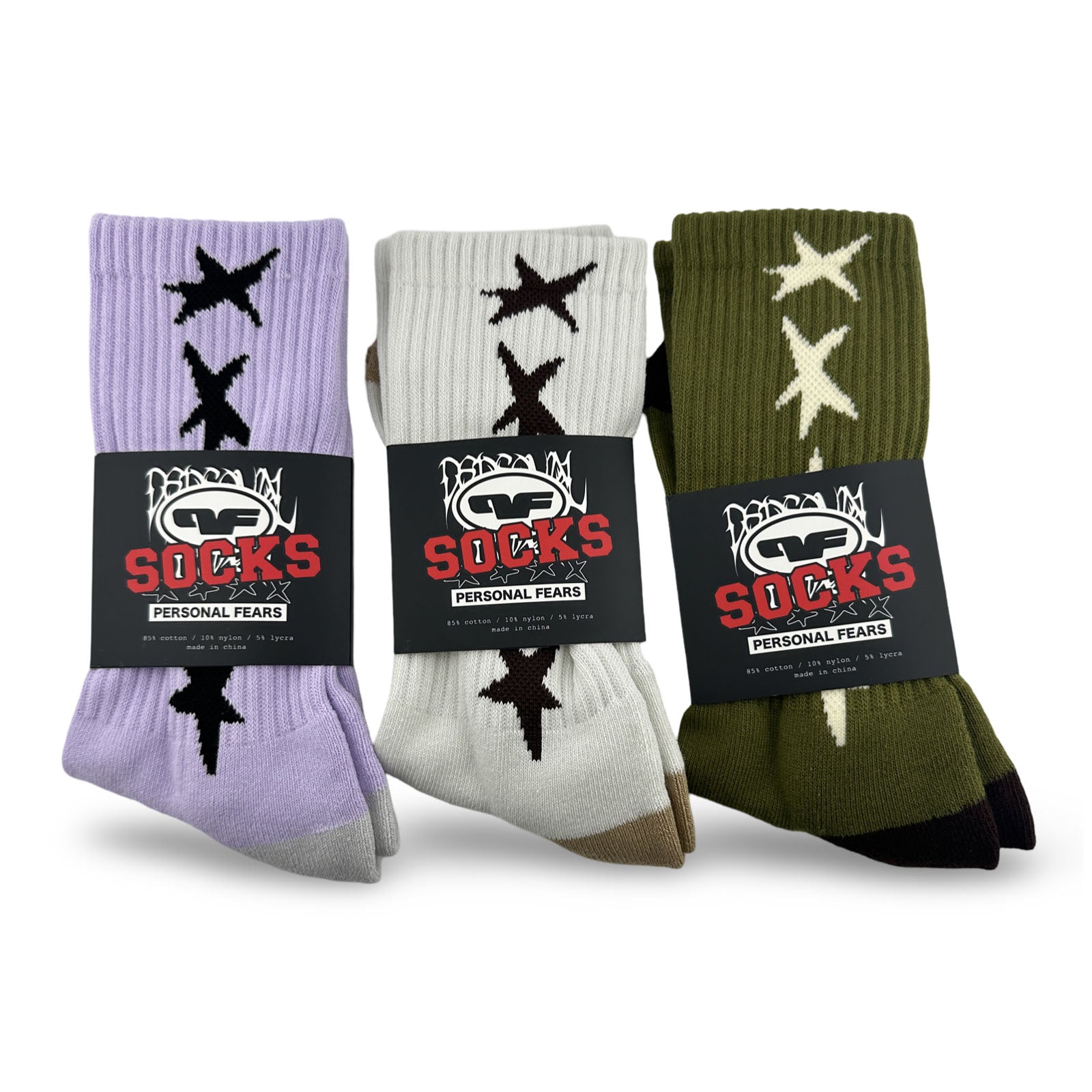 Star Skate Socks NEW  Personal Fears Personal Fears Star Skate Socks - Athletic Socks - Cool Socks