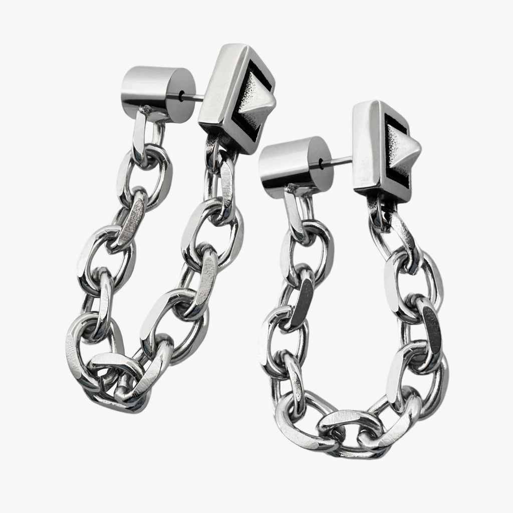 Studd Chain Earring earring Personal Fears Personal Fears Studd Chain Earring - Spike Chain Earrings - Punk Jewelry