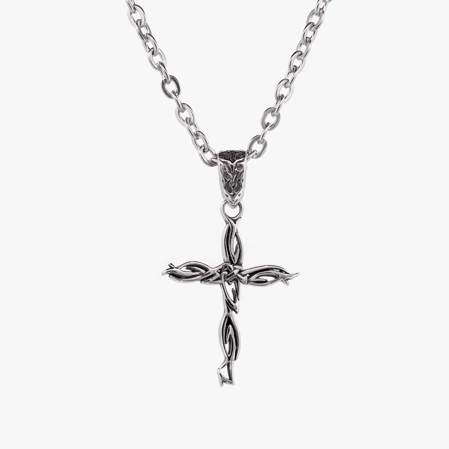Tribal Cross Pendant Necklaces Personal Fears Personal Fears Tribal Cross Pendant - Tattoo Style Jewelry - Stainless Steel