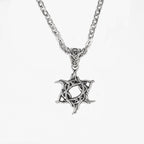 Tribal Star of David Pendant Necklaces Personal Fears Personal Fears Tribal Star of David Pendant - Tattoo Style Jewelry - Stainless Steel