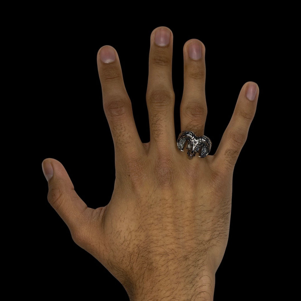 Goat Head Baphomet Ring Rings Personal Fears Personal Fears Goat Head Baphomet Ring | Devil Rings | Punk rings