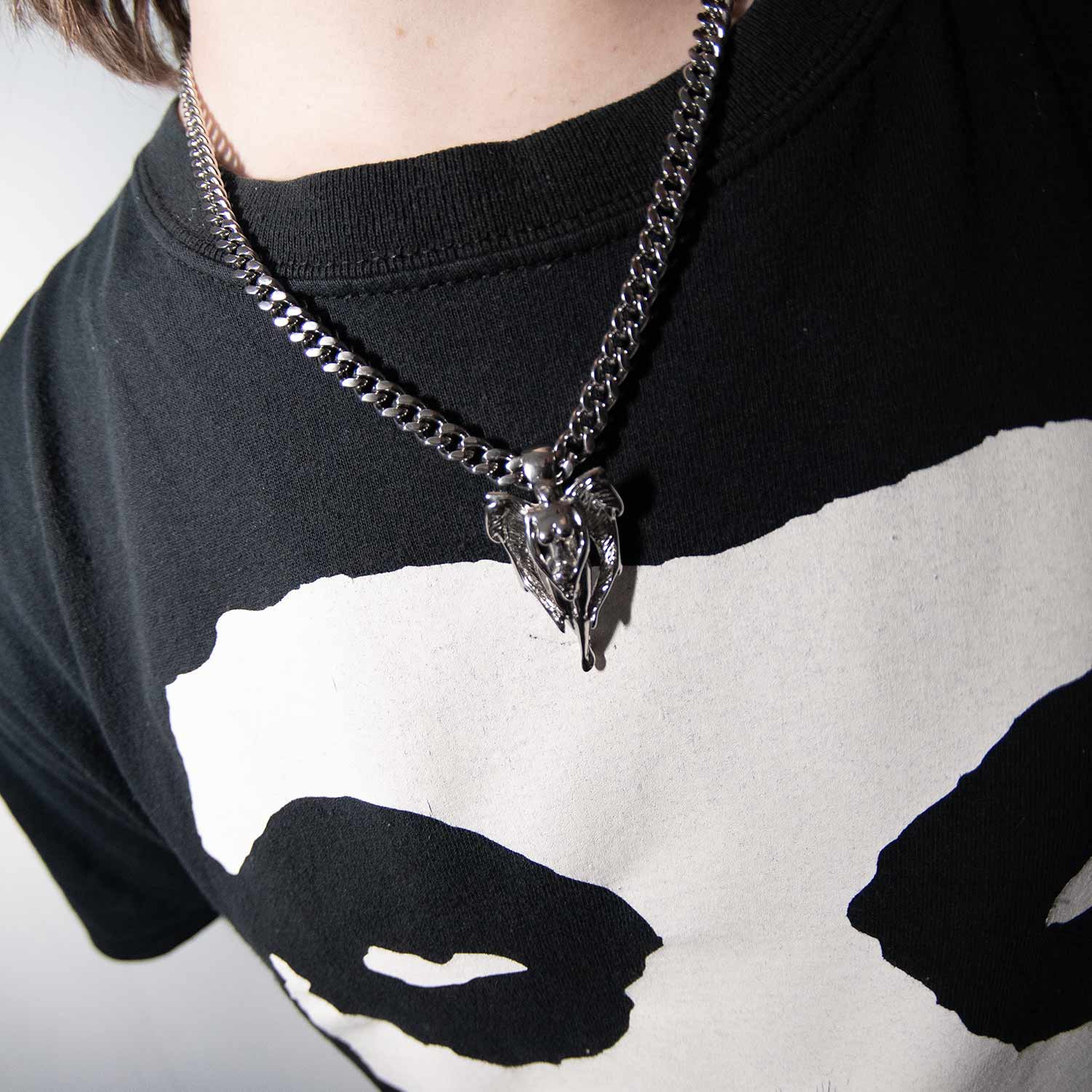 "Protect Me" Angel Pendant Necklaces Personal Fears Personal Fears "Protect Me" Angel Pendant | Angel Wing Pendant | Silver Goth Jewelry