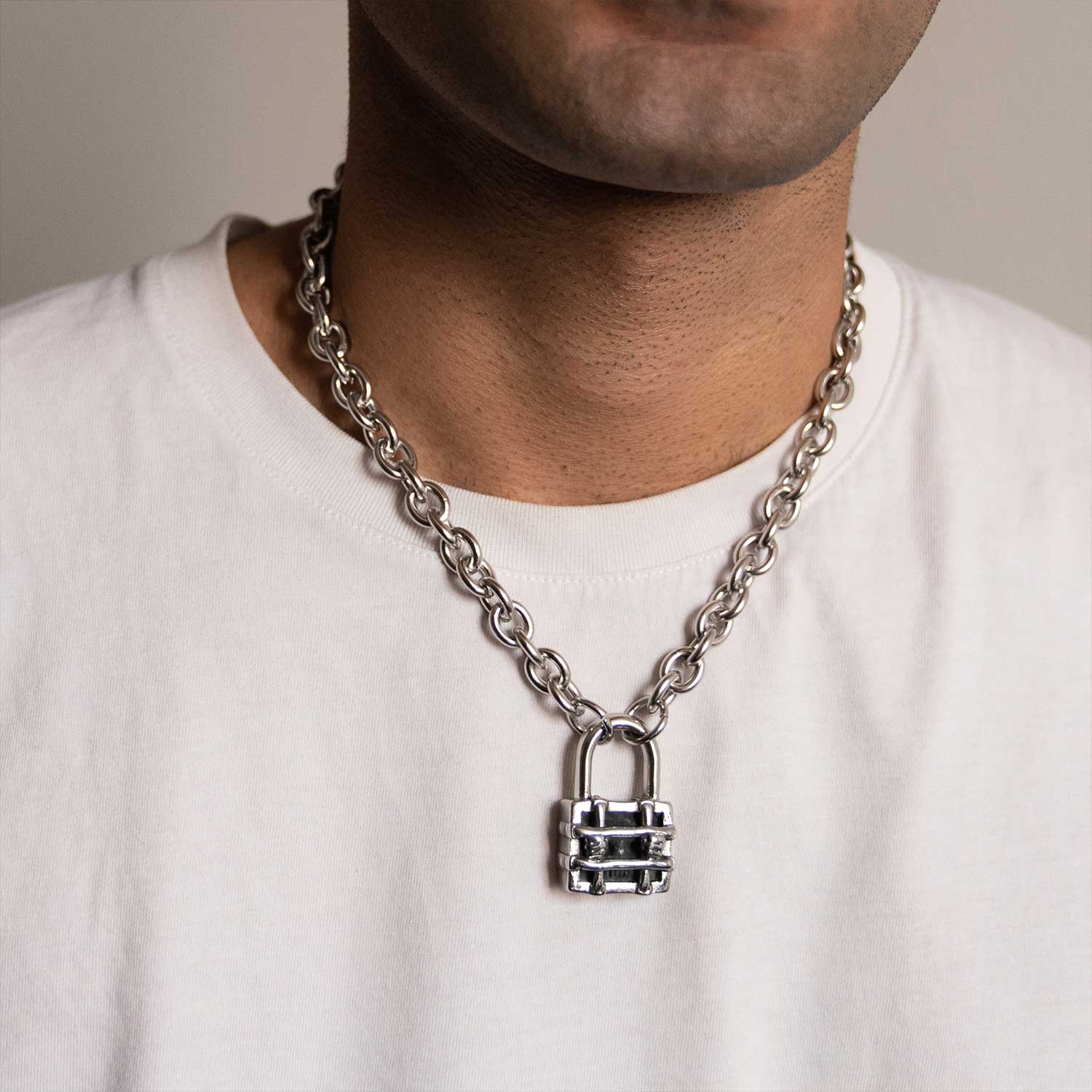 Locked Up Pendant Chain - ltd edition chain Personal Fears Personal Fears Locked Up Pendant Chain | Lock Necklace | Padlock Chain