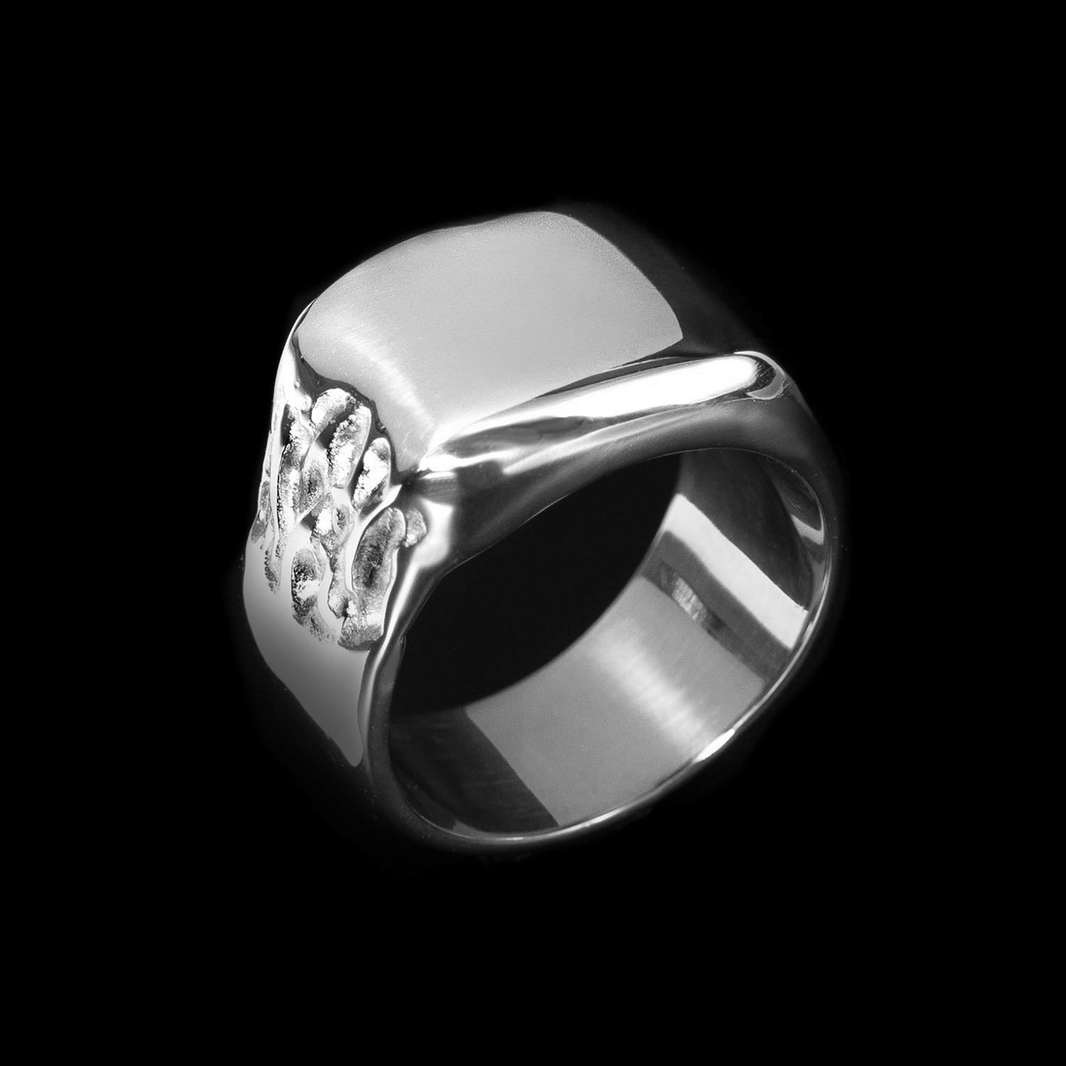 Molten Signet Ring Rings Personal Fears Personal Fears Molten Signet Ring | Industrial Jewelry | Pinky Ring