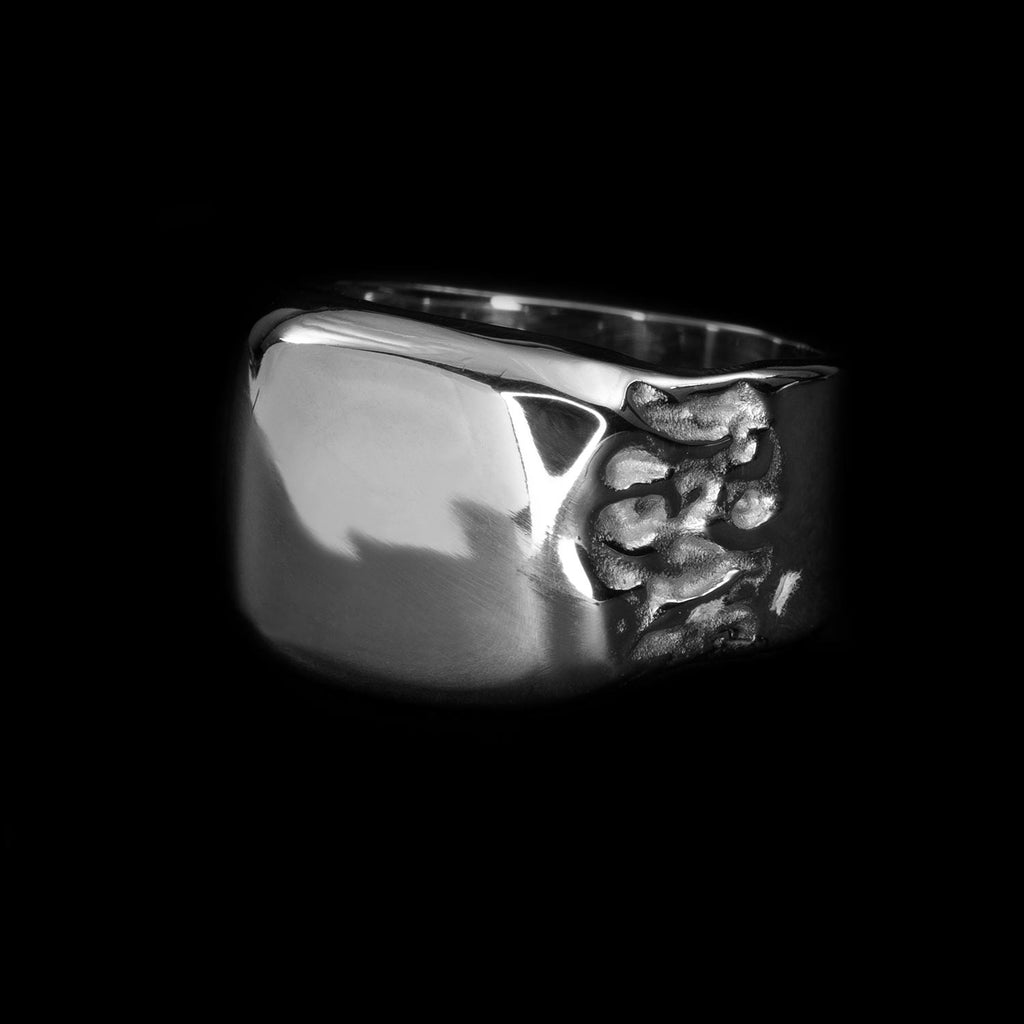 Molten Signet Ring Rings Personal Fears Personal Fears Molten Signet Ring | Industrial Jewelry | Pinky Ring