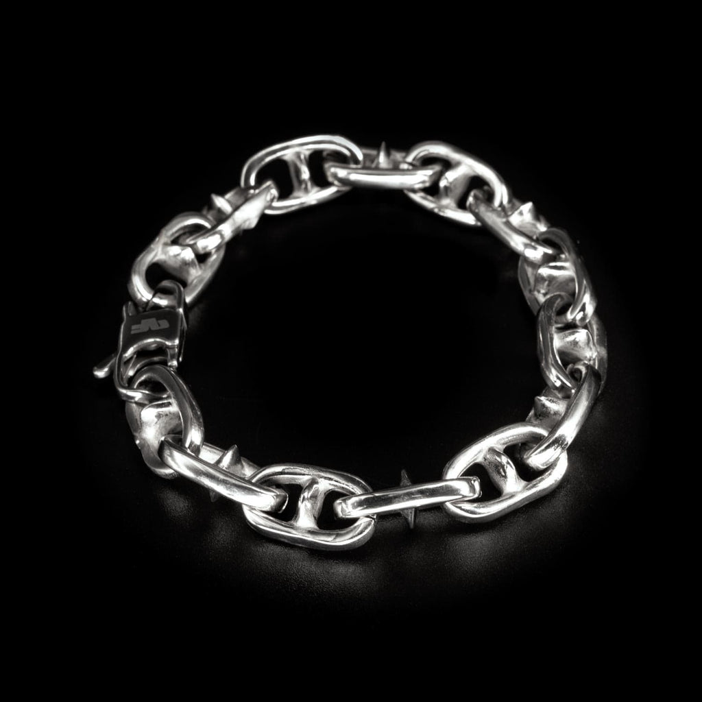 Spiked Anchor Chain Bracelet blanket Personal Fears Personal Fears Spiked Anchor Chain Bracelet - Mens Jewelry - Punk Chain