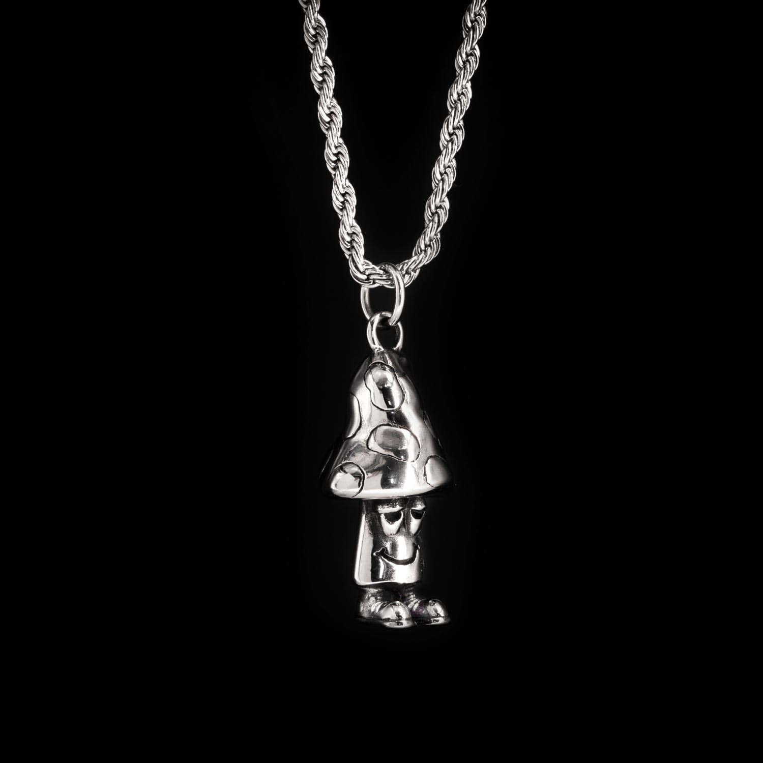 Stoney Shroom Pendant Chain chain Personal Fears Personal Fears Mushroom Pendant Necklace | Mens Chains | Stainless Steel