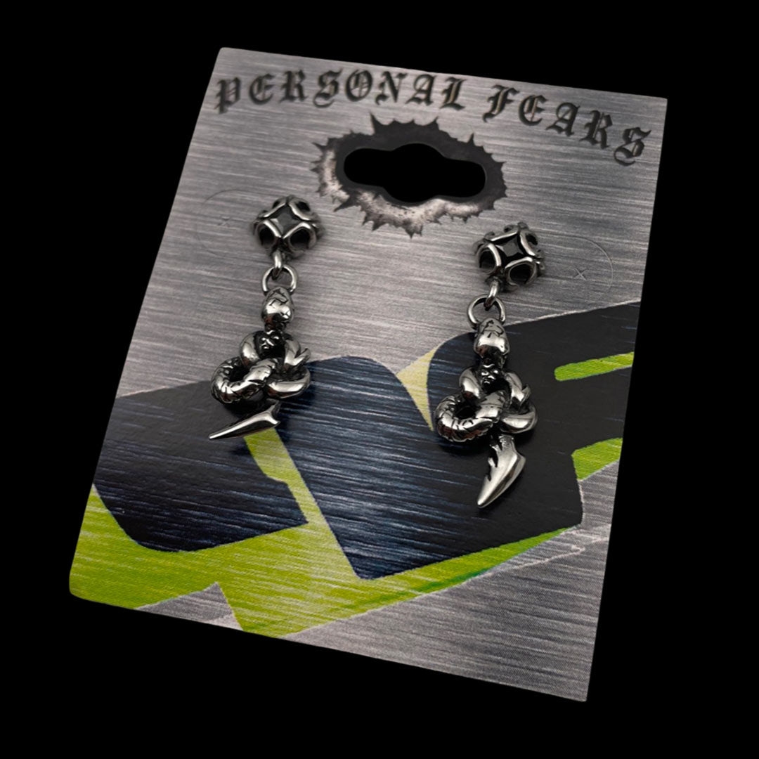 Snake Charm Earring earring Personal Fears Personal Fears Snake Charm Earring - Cool Earrings - Stainless Steel