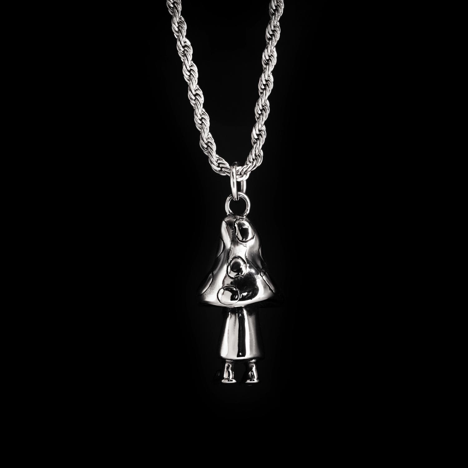 Stoney Shroom Pendant Chain chain Personal Fears Personal Fears Mushroom Pendant Necklace | Mens Chains | Stainless Steel